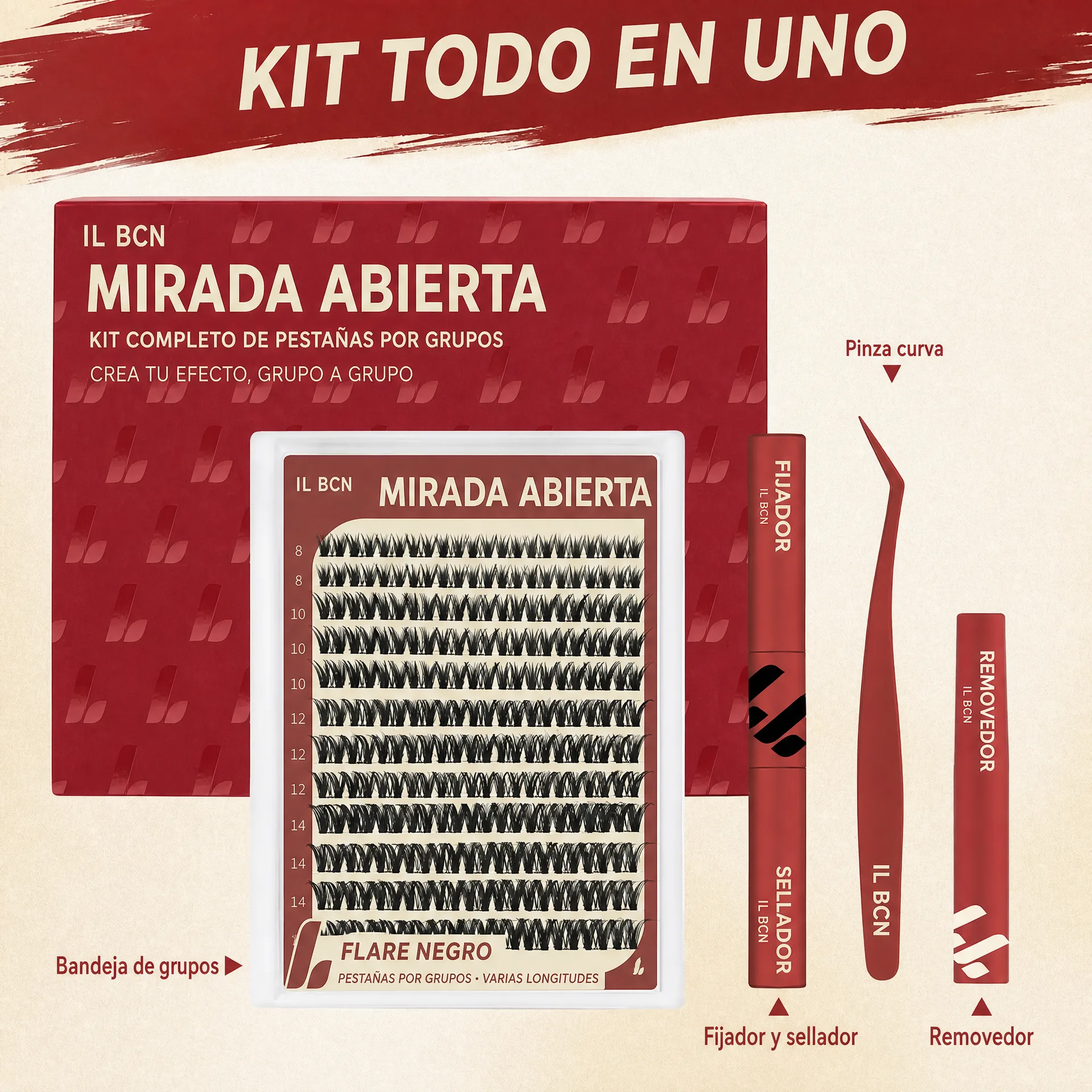 Contenido completo del kit Mirada Abierta de IL BCN