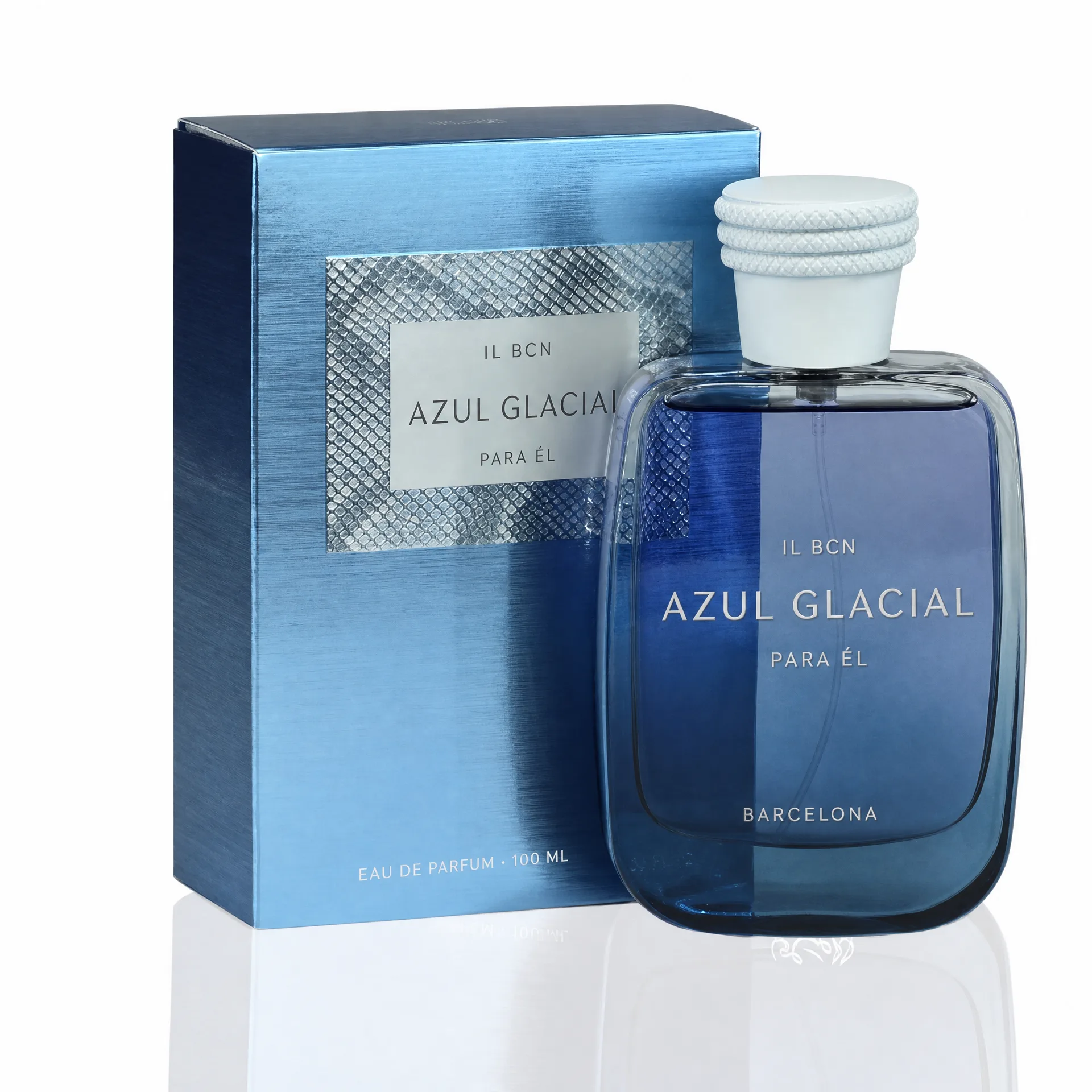 Azul Glacial de IL BCN Eau de Parfum 100 ml con caja azul