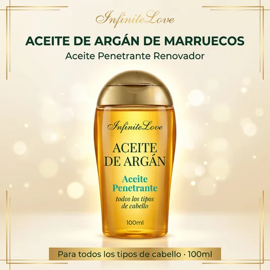 Aceite de Argán Reparador – Brillo, Suavidad y Cabello Sin Frizz