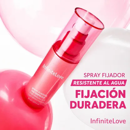 Spray Fijador de Maquillaje Waterproof 24H Bruma Microfina Resistente Agua Sudor Transferencia K-Beauty 80ml