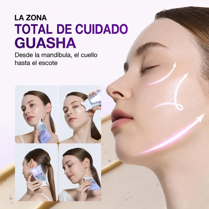 Crema Gua Sha Refinadora Colageno Retinol Reafirmante Contorno V Cuello Escote K-Beauty 80ml