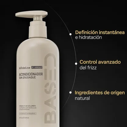Acondicionador Sin Aclarado Hidratación y Definición Rizos Sin Siliconas 275ml