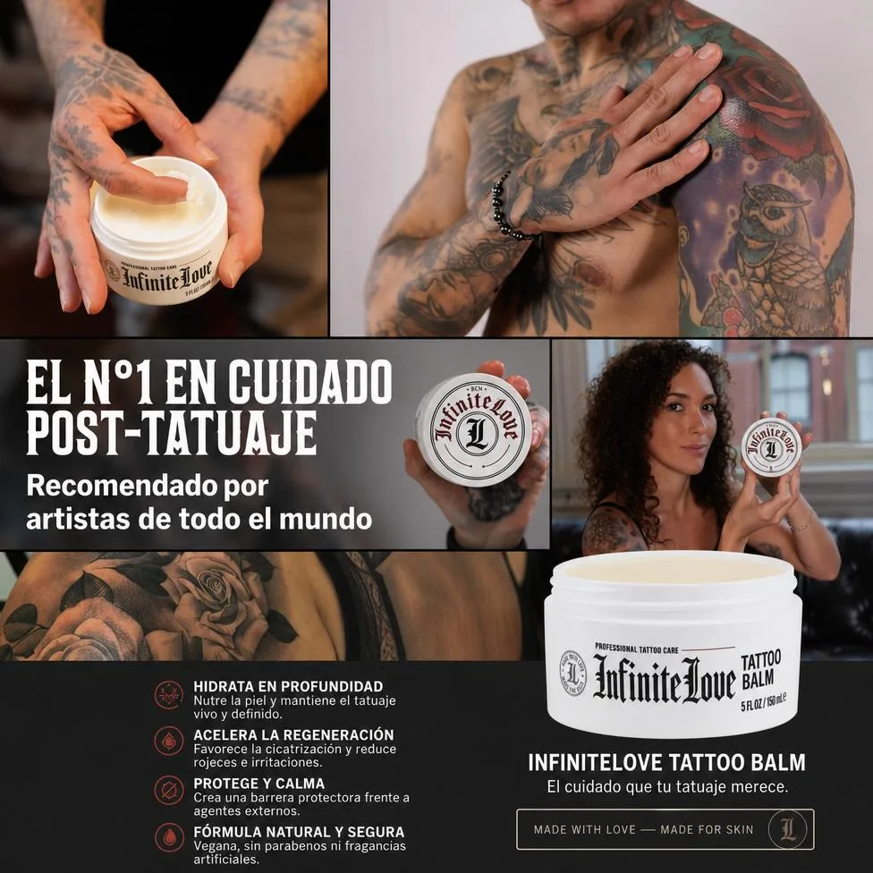 Bálsamo para Tatuajes Profesional — Vegano y Sin Petrolatos 150ml