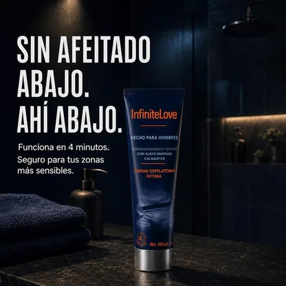 Crema Depilatoria Íntima Hombre Acción Rápida 4 Min Alga Marina Dermatológica 100ml