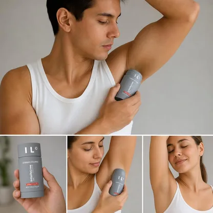 Desodorante Sin Aluminio Frescura Todo el Día Sándalo y Cuero Dermatológico 75g