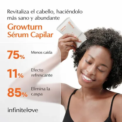 Suero Estimulador de Crecimiento Capilar con Cepillo Masajeador Integrado para Frenar la Caída y Engrosar el Cabello