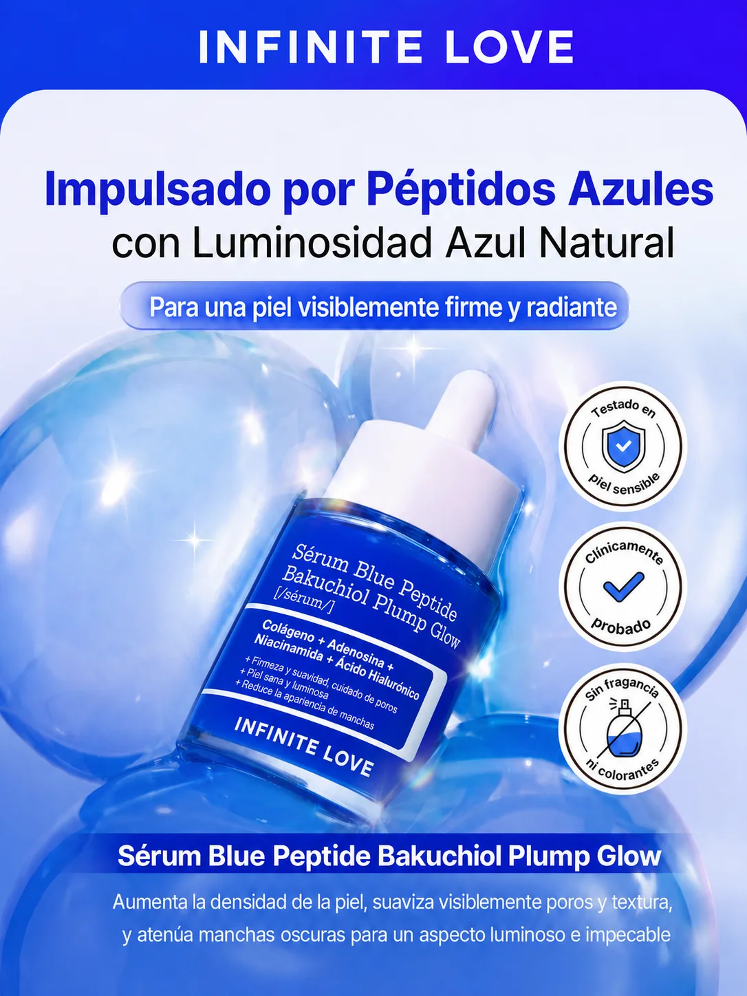 Sérum Blue Peptide Bakuchiol Plump Glow | Firmeza y Luminosidad