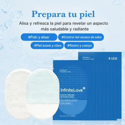 Discos Peeling Exfoliantes Doble Cara Zero Pore Rostro y Cuerpo K-Beauty 8uds