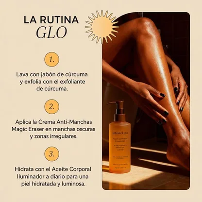 Aceite Corporal Iluminador Antimanchas Cúrcuma Vitamina C Ácido Kójico 240ml