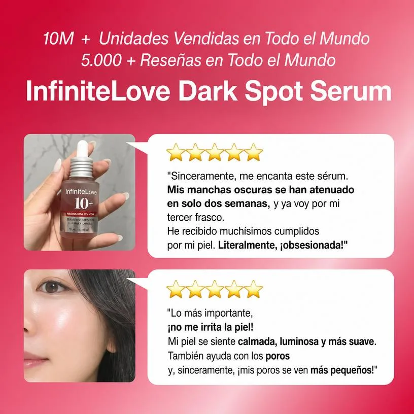 Sérum Niacinamida 10% + Ácido Tranexámico 4% Antimanchas Luminosidad K-Beauty 30ml