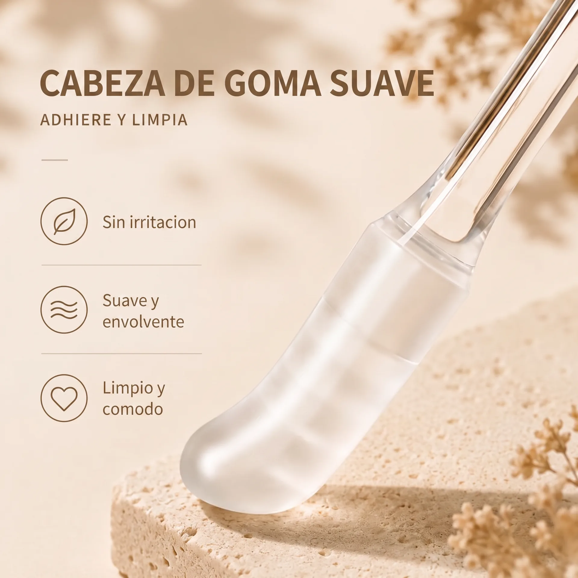 Cabeza de Goma Suave - Sin Irritacion