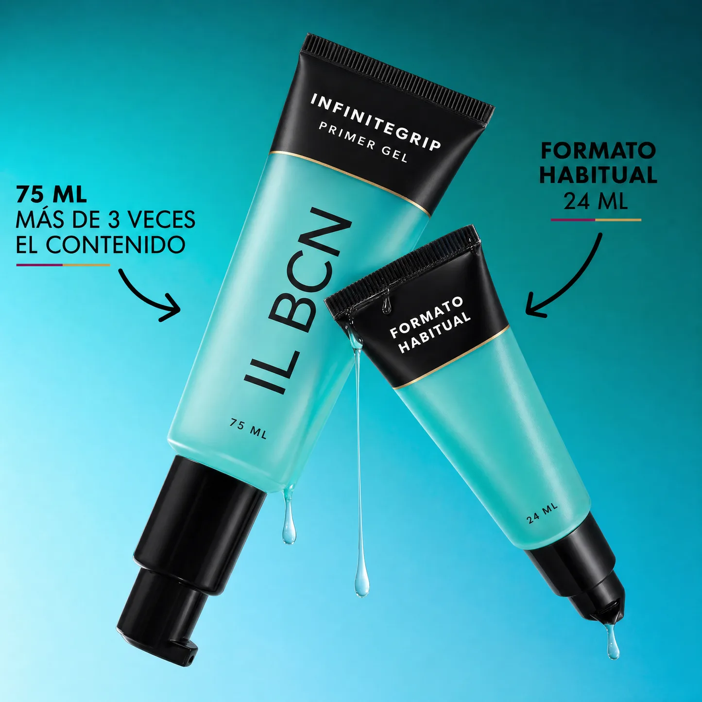 InfiniteGrip — Primer Gel Adherente de 75 ml con Acabado Luminoso