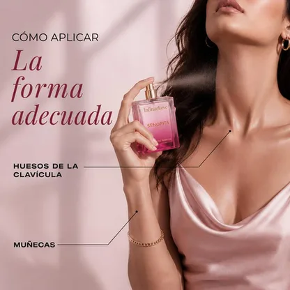 Senorita Woman Eau de Parfum Floral Frutal Romántico Peonía Granada Almizcle Mujer 100ml