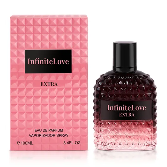 InfiniteLove Extra Eau de Parfum Frutal Floral Ambar Vainilla Grosella Ron Rosa Mujer 100ml
