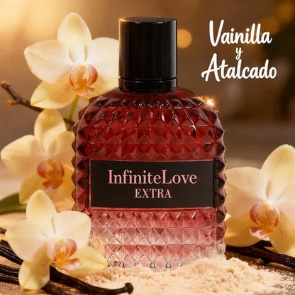 InfiniteLove Extra Eau de Parfum Frutal Floral Ambar Vainilla Grosella Ron Rosa Mujer 100ml