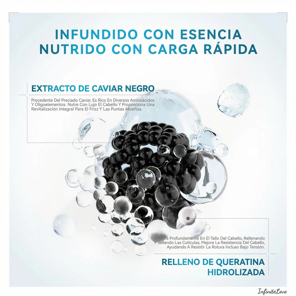 Mascarilla Capilar de Colágeno y Caviar – Reparación Intensiva y Brillo Premium