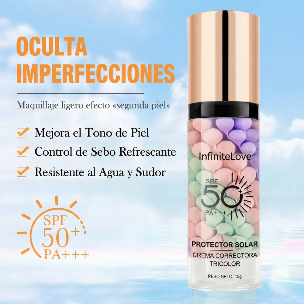 Sérum Corrector 3 en 1 SPF 50 – Unifica, Ilumina y Protege