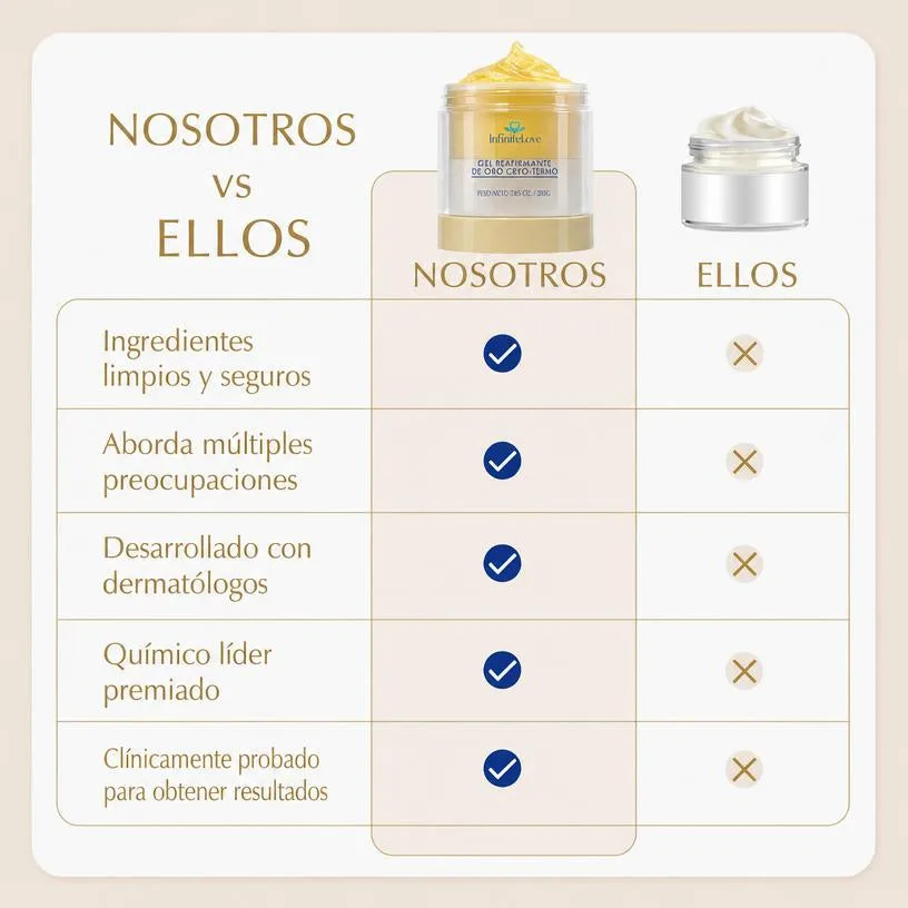 Gel Reafirmante de Oro Cryo-Termo — Reafirma y Reduce la Celulitis 200 g