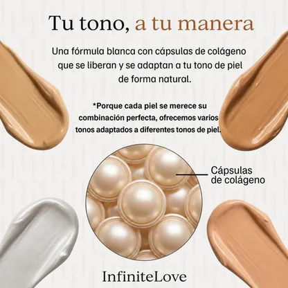 Base de Maquillaje Adaptable Stick con Brocha Colágeno Péptidos Volufiline SPF