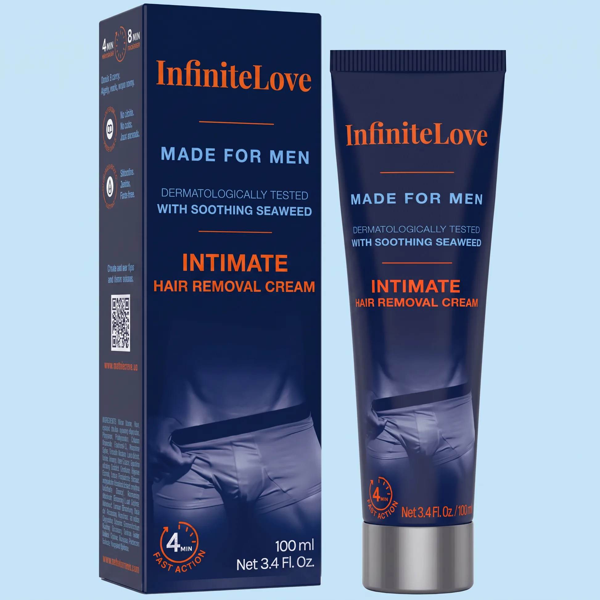 InfiniteLove Crema Depilatoria Íntima para Hombre