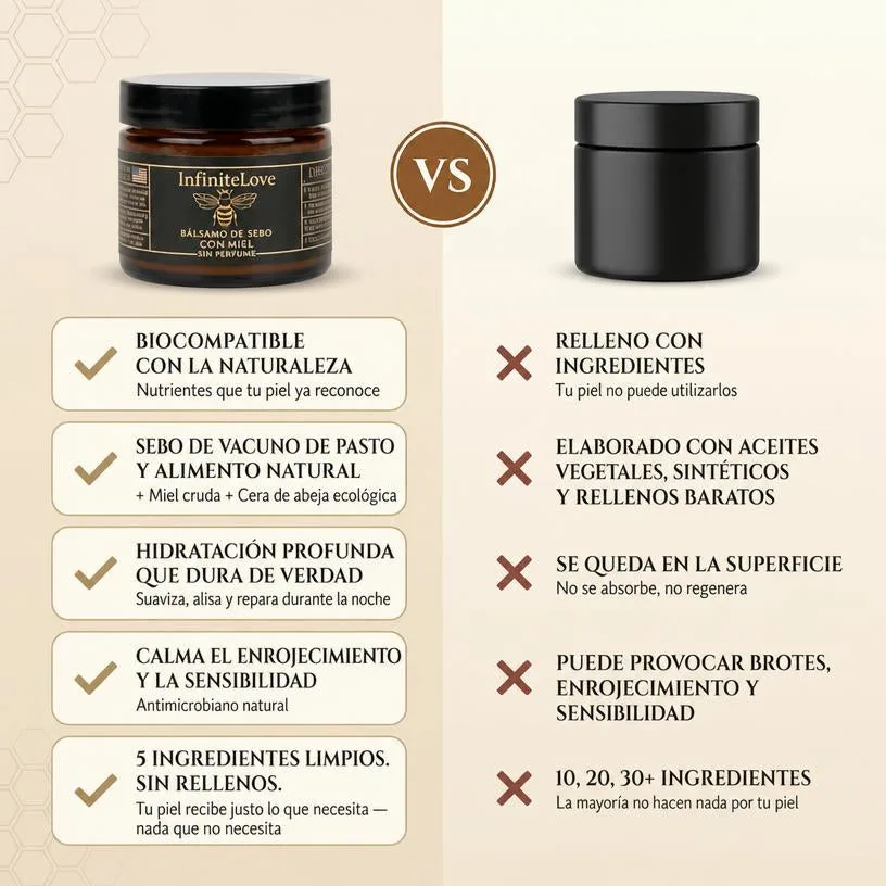 Bálsamo Hidratante Sebo y Miel Cítricos 100% Natural Antiedad 120ml