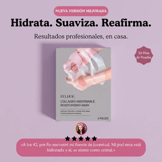 InfiniteGlow, caja con cuatro mascarillas faciales de hidrogel