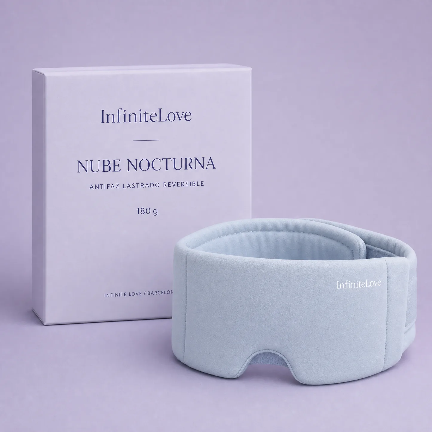 InfiniteLove Nube Nocturna — Antifaz Lastrado Reversible 180 g