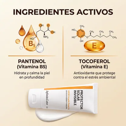 Protector Solar Invisible SPF50 Amplio Espectro para Rostro y Cuerpo 50ml