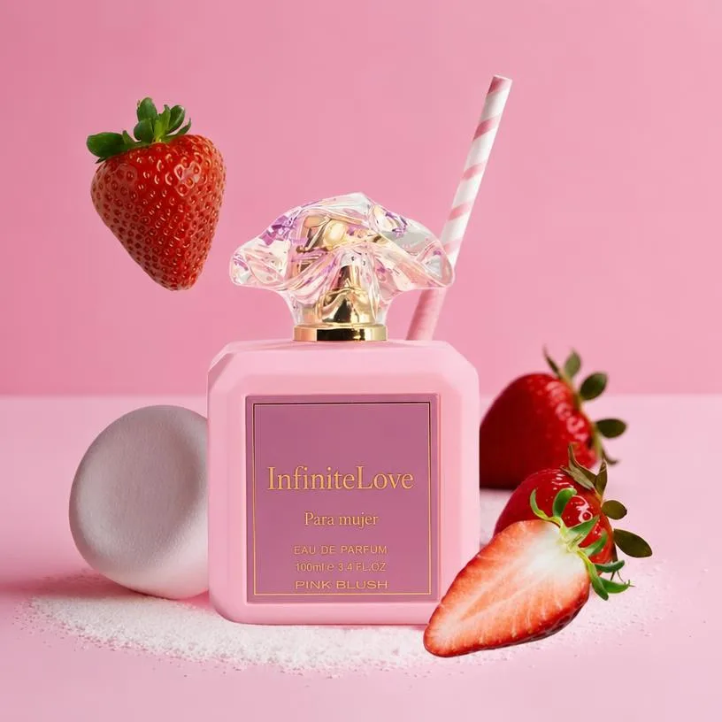 Perfume Mujer Eau de Parfum Rosa Rubor Notas Afrutadas Vainilla Larga Duración 100ml
