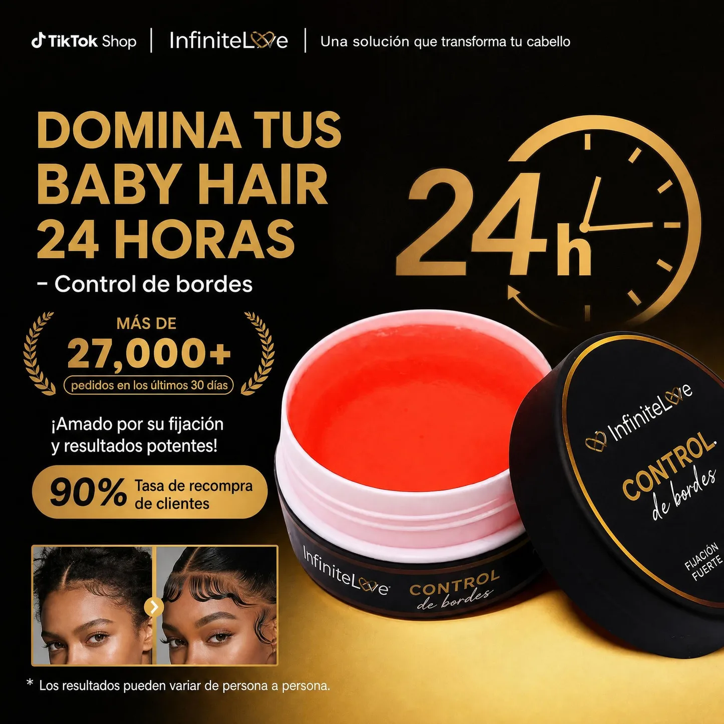 Edge Control Fijacion Fuerte Bordes Definidos Aceite Argan Ricino Sin Parabenos Cabello Natural 150ml
