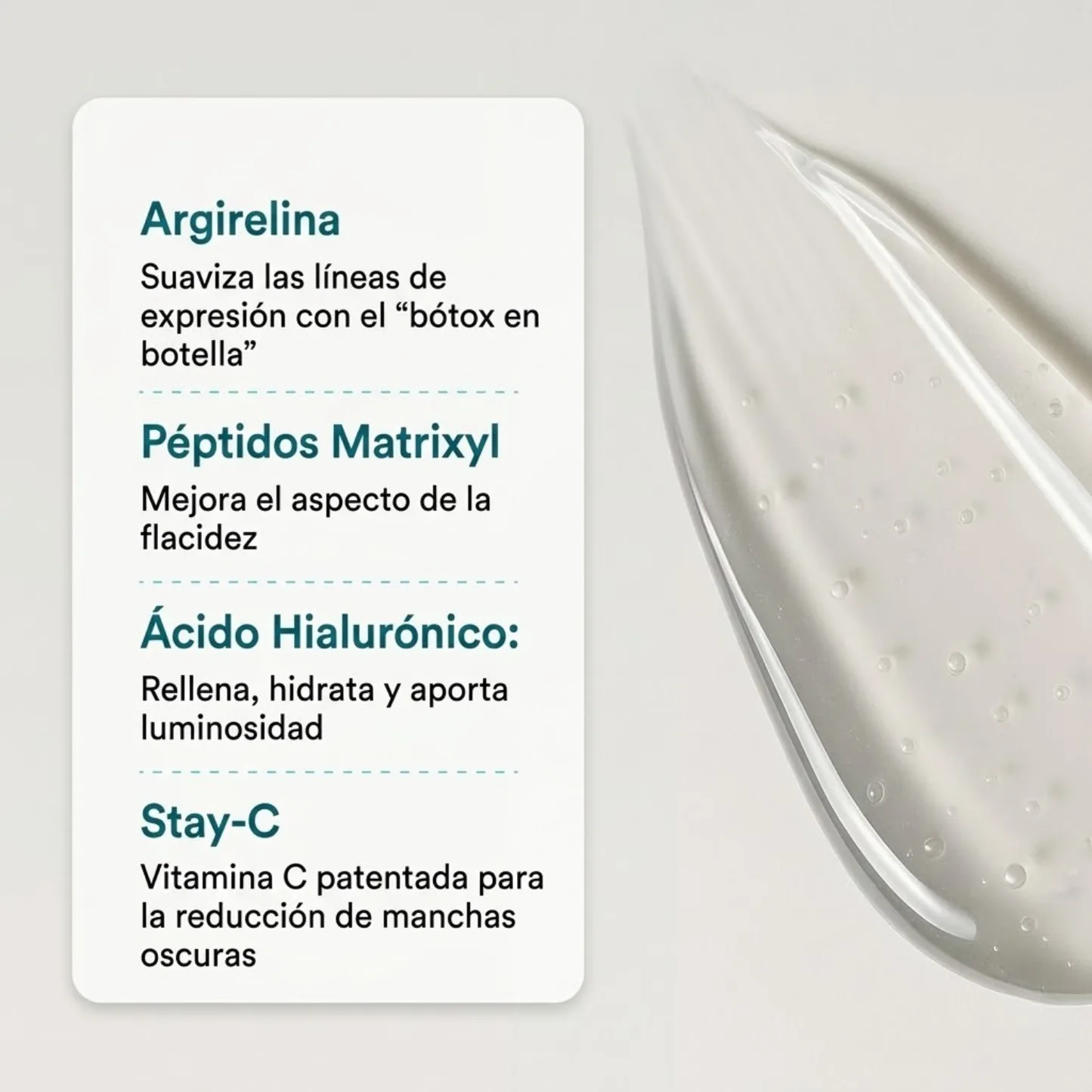 Suero Facial 4 en 1 con Vitamina C y Péptidos para Arrugas, Flacidez y Manchas