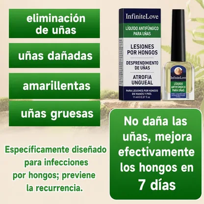 Líquido Antifúngico Uñas Tolnaftato 1% Tratamiento Hongos Manos y Pies 11ml