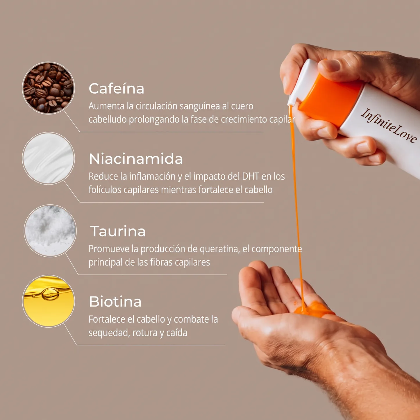 Ingredientes Cafeína Niacinamida Taurina Biotina InfiniteLove