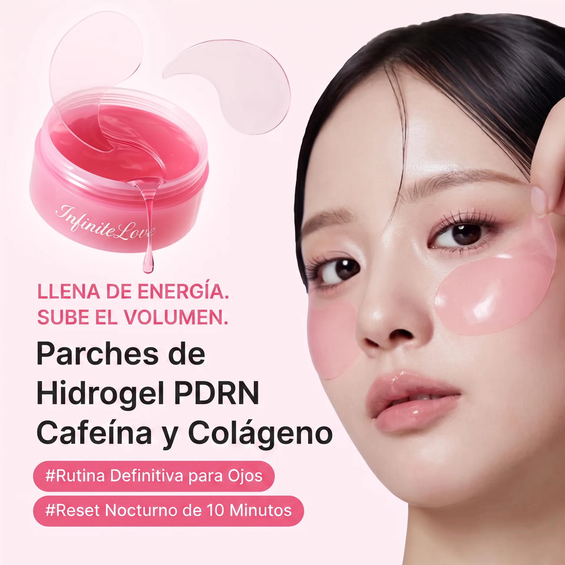 Parches de Hidrogel PDRN Cafeína y Colágeno InfiniteLove