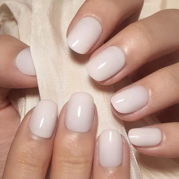 Uñas Postizas Gel Premium Blanco Lechoso