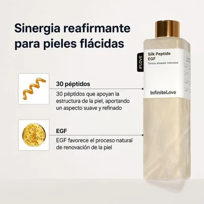 Tónico Alisante Intensivo Silk Peptide EGF Efecto Lifting Anti-Edad Ceramidas K-Beauty 300ml