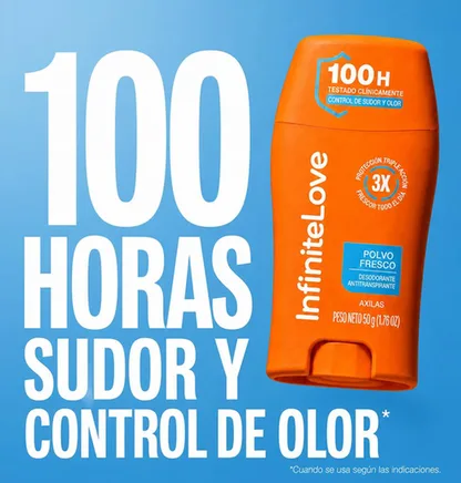 Desodorante Antitranspirante en Barra — Triple Acción 100 H 50 g