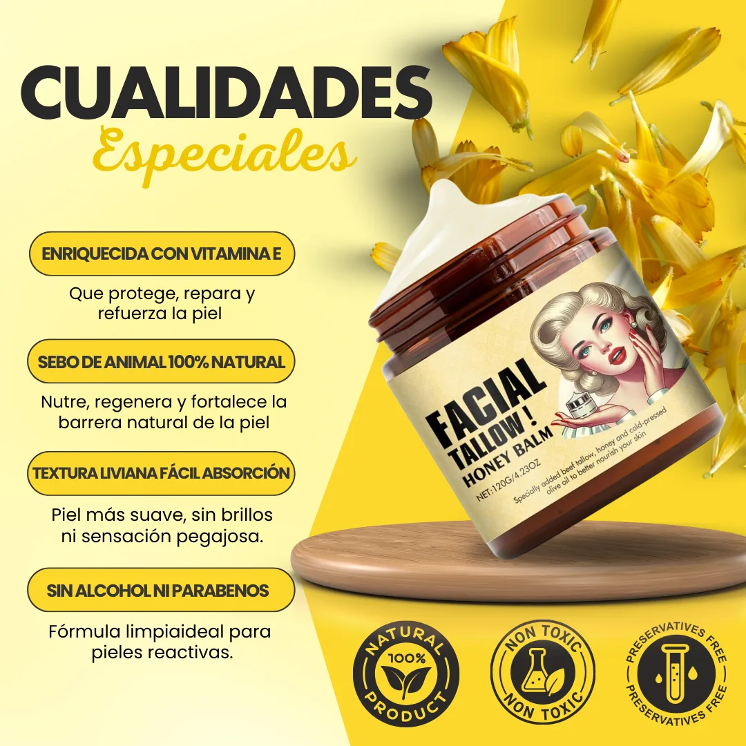 Bálsamo de Sebo de Res Para Reparación de Barrera y Piel Seca/Sensible