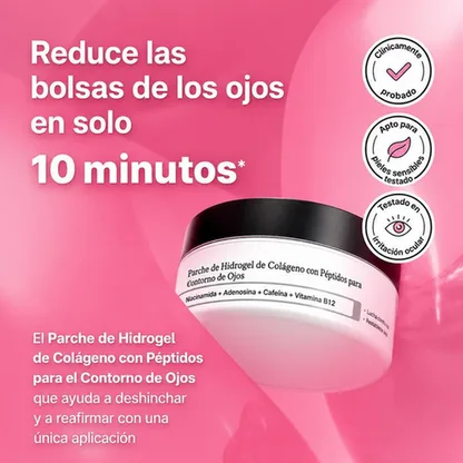 Parches de Hidrogel de Colágeno con Péptidos para Ojos — 60 uds