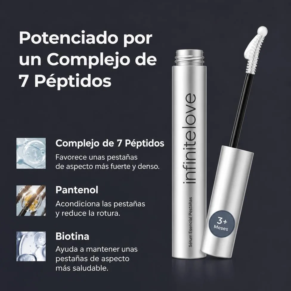 Sérum Esencial para Pestañas — 7 Péptidos y Biotina 15ml