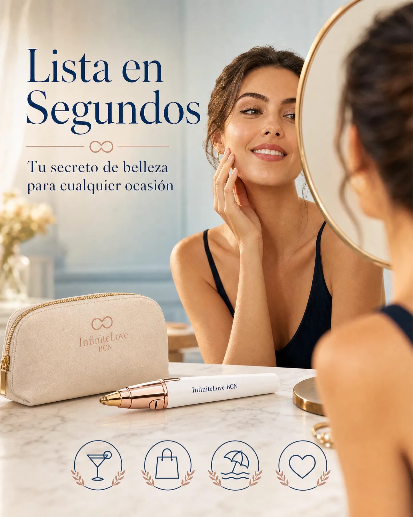 Depiladora Facial y de Cejas 2 en 1
