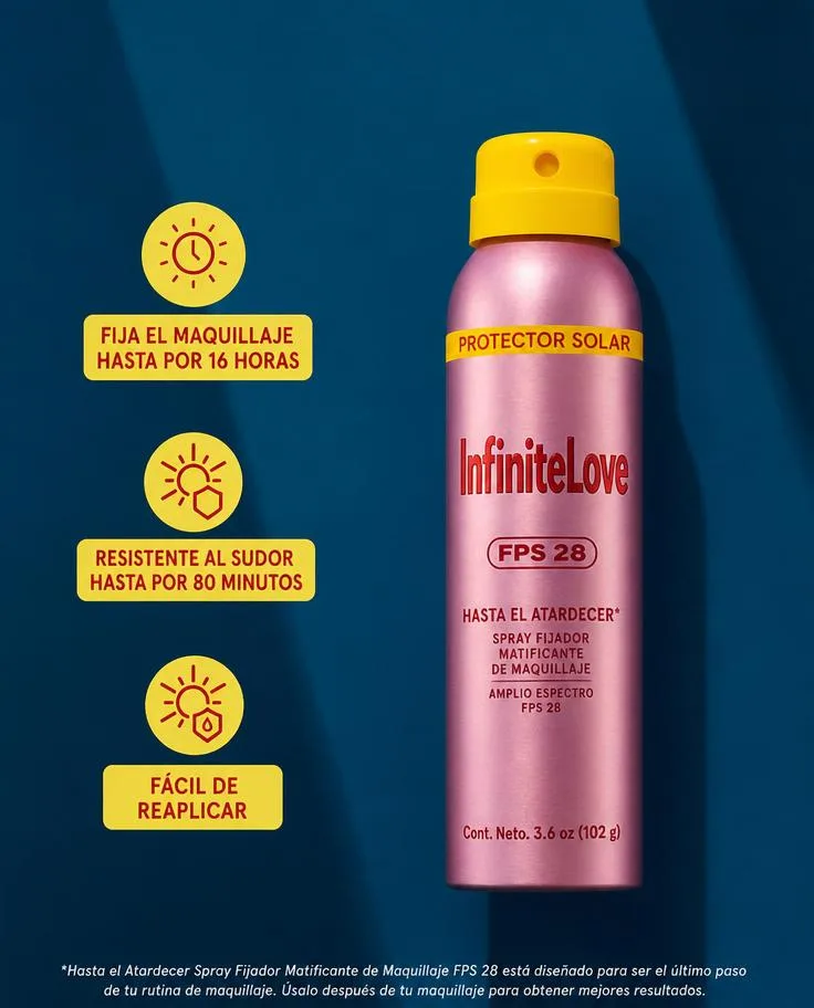 Spray Fijador Maquillaje Matificante SPF28 Resistente al Sudor 16h 30g