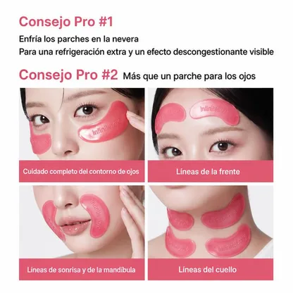 Mascarilla de Gel PDRN Pink Colágeno para Ojos — 6 Pares