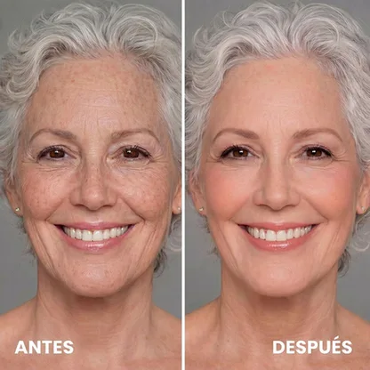 Antes y Después - Mujer pelo plateado