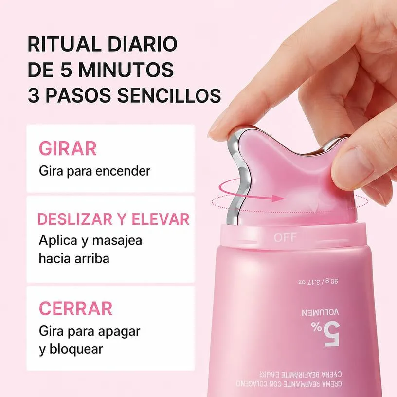 Crema Antiarrugas de Cuello PDRN Colágeno con Gua Sha — Reafirma Cuello y Escote 90 g