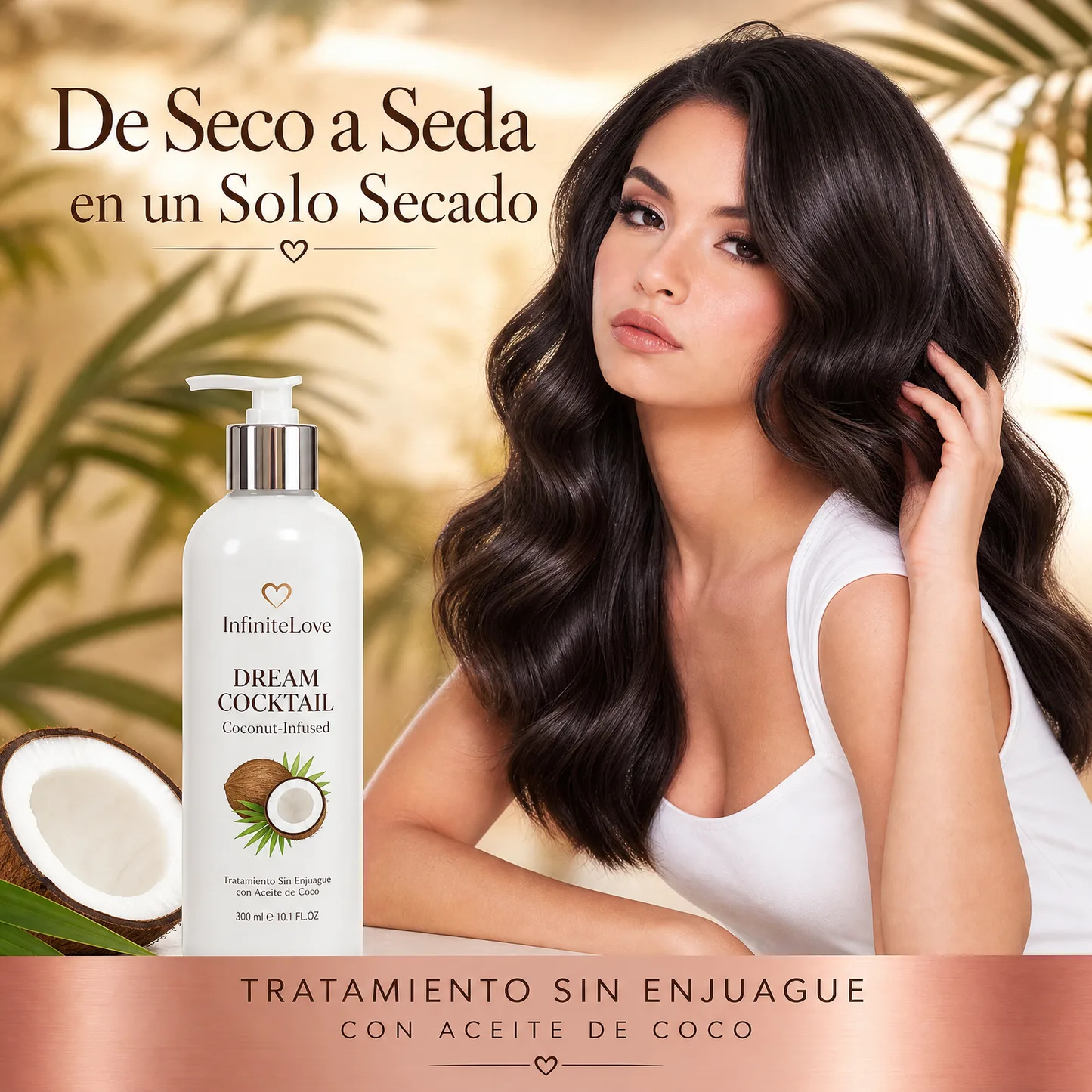 InfiniteLove Dream Cocktail - Tratamiento Capilar con Aceite de Coco Sin Enjuague