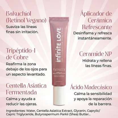 Contorno de Ojos 'Bakuchiol Eye Repair' (Retinol Vegano) con Aplicador de Cerámica Fría para Ojeras, Arrugas y Bolsas