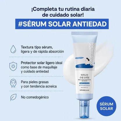 Sérum Solar Hidratante Savia de Abedul SPF50+ PA++++ Sin Residuo Blanco K-Beauty 50ml