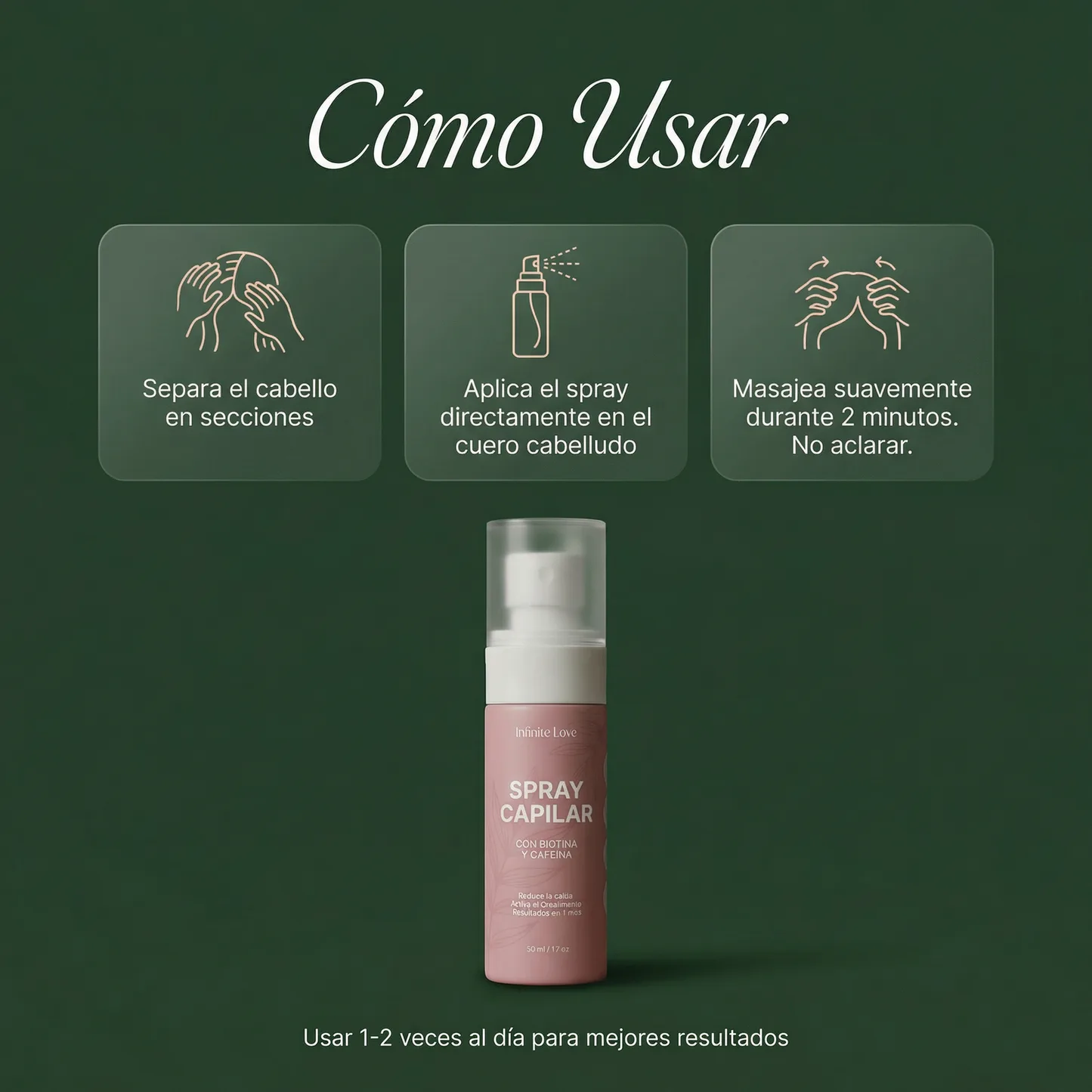 Spray Capilar Anticaída con Biotina y Cafeína – Fortalece y Reduce la Caída