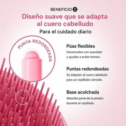 Lazo Seda — Cepillo Desenredante Portátil con Tapa Protectora